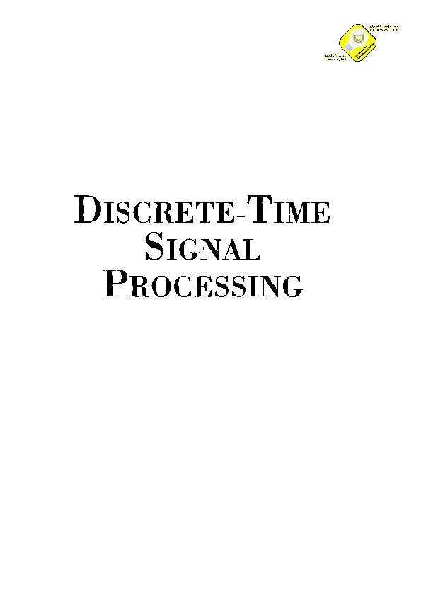 كتاب Discrete Time Signals and Systems part1 pdf