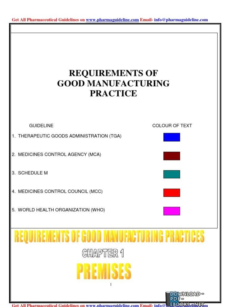 تحميل و قراءة كتاب REQUIREMENTS OF GOOD MANUFACTURING PRACTICE pdf