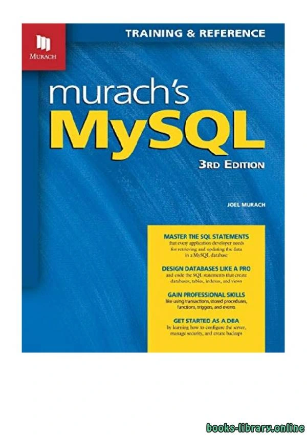 كتاب Murach s MySQL 3rd Edition  pdf